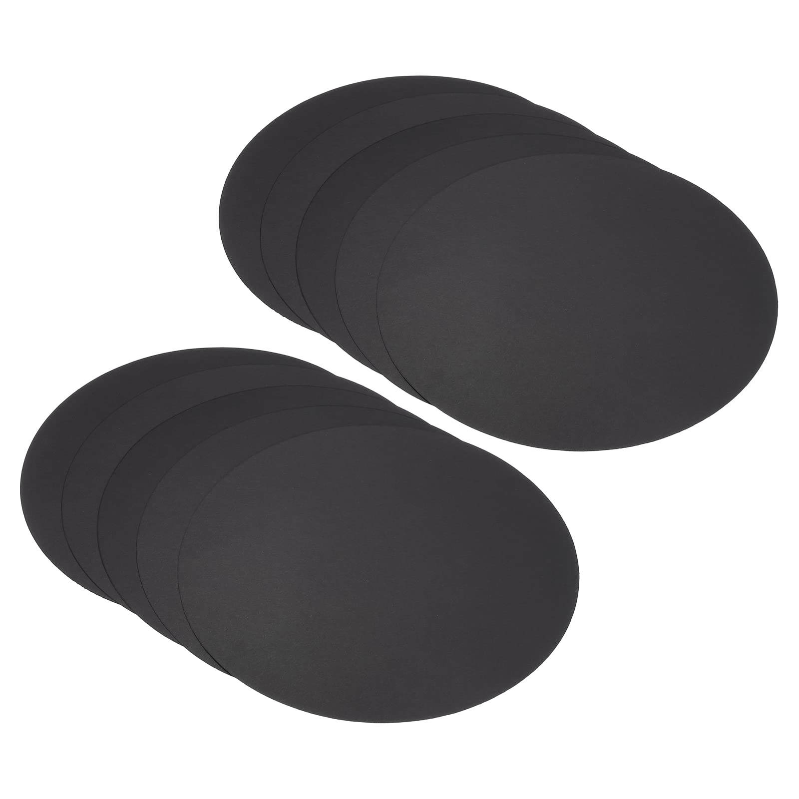 PATIKIL 11.8-inch Round Cardboard Paper, 50 Pcs Blank Disc Circles Slices for Party Decorations DIY Craft Arts Drawing Painting Writing, Black