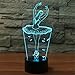 3D Illusion Lamp Novelty Optical Led Light 7 Colors Change Ballet Dancer Girl Light Touch Switch Table Desk Lamps for Kids Bedroom Birthday Christmas Gifts