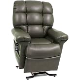 Golden Technologies MaxiComfort Cloud with Twilight PR515-MLA PR-515 Medium Large 375 lb. Weight Capacity 5 Zone Infinite Position Power Lift Chair Recliner - Brisa Shitake Ultra Leather Fabric