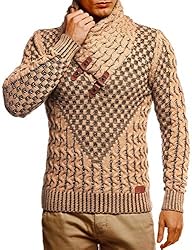 Leif Nelson Men's Knitted Winter-Pullover with