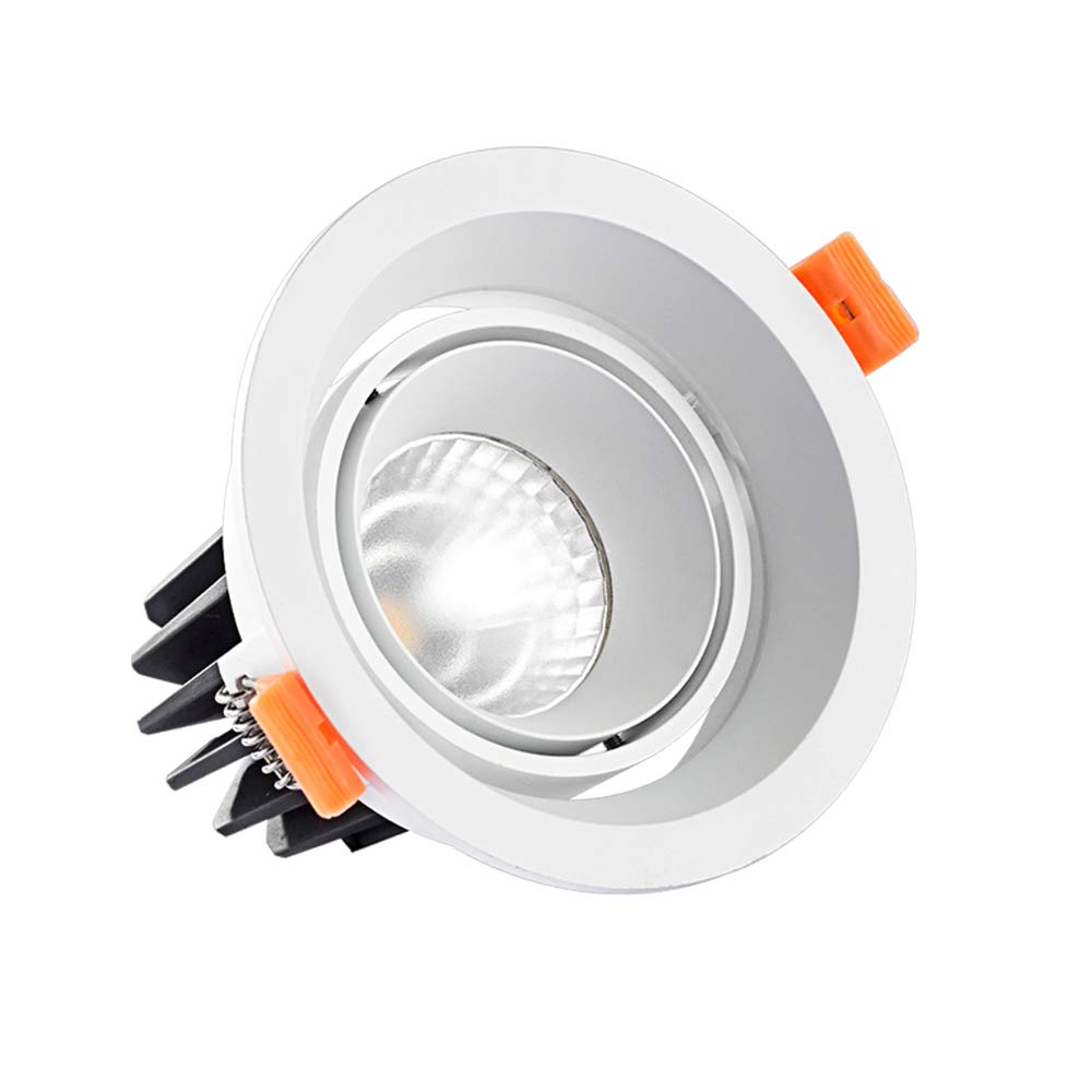 Modenny 3w5w7w12w15w20w30w35w Lámpara de Techo empotrable LED COB CREE Foco Redondo Interior Comercial Panel Plano Downlight Anti-Deslumbrante decoración ...