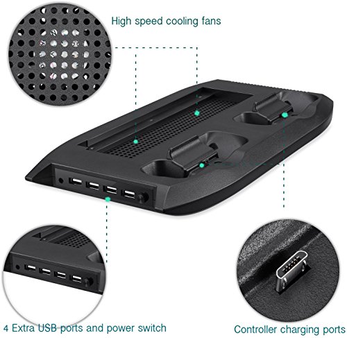 Xbox-One-S-Vertical-Stand-Cooling-Fan-Controller-Charging-Station-with-Game-Storage-Dualshock-Charger