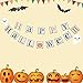 Vintage Happy Halloween Banner Bunting with Pumpkin Sign - Halloween Theme Party Decorations Supplies ,Home Decor Hanging Photo Props