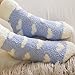 SKOLA 4 Pairs Cozy Winter Fuzzy Women Socks Grip Slippers Fluffy House Non Skid Microfiber Socks(H-Series)