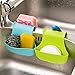 2 Pack Sponge Holder for Double-Sink, FineGood Saddle Caddy Brush Soap Organizer Storage Kitchen Bathroom Plastic Basket - Blue, Green