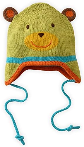 Joobles Fair Trade Organic Baby Hat Earflap Cap - Huggy the Bear (0-12 Months)