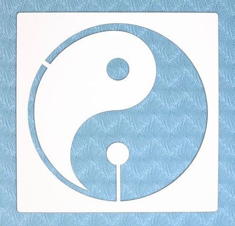 Stencil by The Bodhi Tribe- Ying Yang Yoga Stencil For DIY Painting Projects