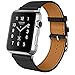 iBazal Compatible Apple Watch Band, 38mm [Business Series] Apple Watch Leather Band Cow Leather Band Replacement for Apple Watch Series 4/3/ 2/1 Sport and Edition 38mm (Black 38mm)