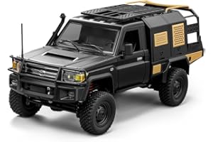 SVERTIBO 1/12 Scale RC Crawler, MN-82S LC79 RTR RC Truck 4x4 Off Road Vehicles 2.4GHz RC Rock Crawler Car with LED Lights, 7.4V 1200mAh Battery for Adults Hobby Toys (Black)