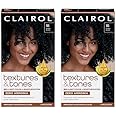 Clairol Textures & Tones Permanent Hair Dye, 1B Silken Black Hair Color, Pack of 2