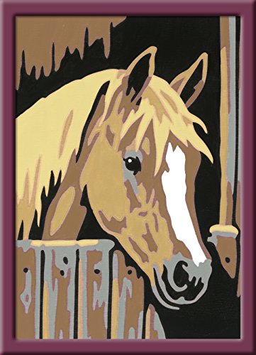 Ravensburger Malen nach Zahlen 29685 - Pferd im Stall - Kinder ab 9 Jahren, Yellow – Bild 2