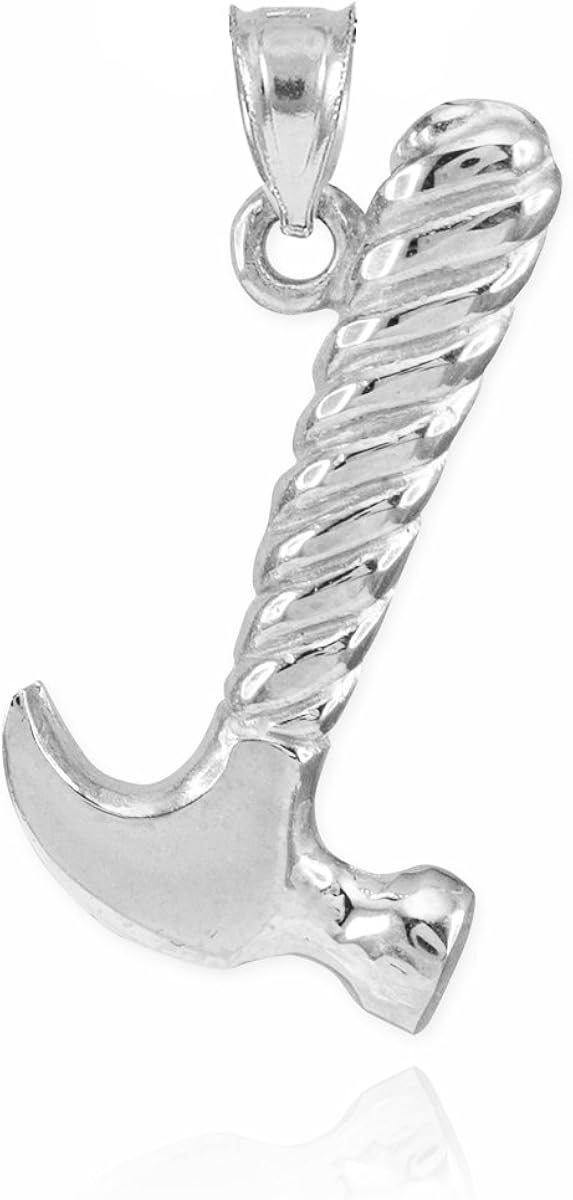Fine 925 Sterling Silver Hammer Charm Pendant Jewelry