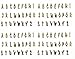 Miraclekoo ABC Letter/Alphabet Letter A-z Charms Alphabetic Pendant,set of 4(104 Pcs)(Antique Bronze)