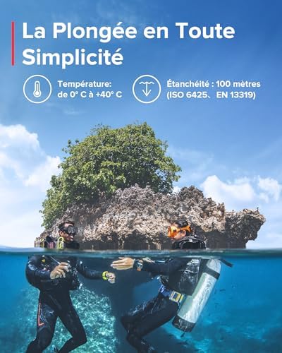 D5 Ordinateur de plongée, écran couleur étanche 100m