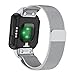 GELISHI Compatible with Garmin Forerunner 35 Watch Bands, Fashion Stainless Steel Milanese Bracelet Replacement Wristbands Strap for Garmin Forerunner 35 Watch - Silver (No Tracker)