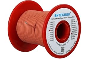 BNTECHGO 20 Gauge Silicone wire spool 100 ft Orange Flexible 20 AWG Stranded Tinned Copper Wire