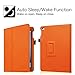 Fintie Case for iPad Air 2 - Premium Vegan Leather Slim Fit Folio Case Smart Stand Protective Cover Auto Sleep/Wake Feature for iPad Air 2 2014 Model, Orange
