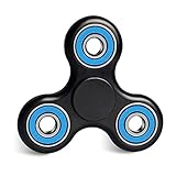 junlei Tri Fidget Hand Spinner, Ultra Fast Bearings, Finger Toy, Great Gift for ADD, ADHD, Anxiety, and Autism Adult Children(BlackBlue)