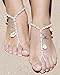 2 Pcs Foot Jewelry Anklet Chain Bracelet Barefoot Sandals with Starfish, Shell