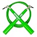 iheartsynergee Green Speed Rope - (2) Adjustable 10 Ft Cable - Steel Ball Bearings - for Crossfit, MMA, Boxing & Fitness