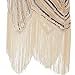 eforpretty Womens 1920s Diamond Sequined Embellished Fringed Flapper Dress(Large),Beige