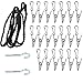YYST Storage Chain with 20 Stainless Steel Clips for Your Toys, Sun Visors, Hats, Scarves, Gloves,etc.