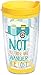 Tervis 1219205 Not All Those Who Wander Are Lost Tumbler with Wrap and Yellow Lid 16oz, Clear