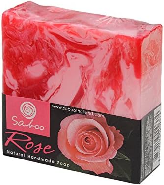Saboo All Natural Oil Based Scented Aromatherapy Organic Handmade Soap, Rose