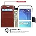 E LV Case for Galaxy S6 Active - Slim Case Cover PU Leather Flip Folio Wallet Case Cover for Samsung Galaxy S6 Active - Brown/Brown