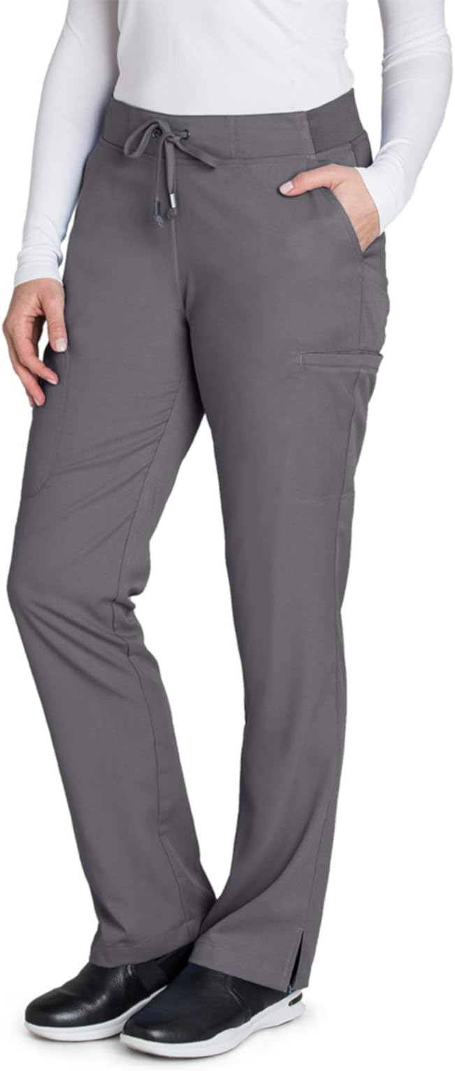 Grey's Anatomy Women's Mia Pant, Easy Care Medical Scrub Pants w/ 6 Pockets & Elastic Drawcord Waistband