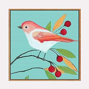 Framed Canvas Wall Art for Living Room, Bedroom Beautiful Watercolor Birds Canvas Prints for Home Decoration Ready to Hanging - 16x16 inches