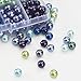 BEADNOVA Satin Pearls Beads for Crafts Tiny Loose Imitation Glass Pearls for Jewelry Making (6mm, 500pcs, Multi Color)