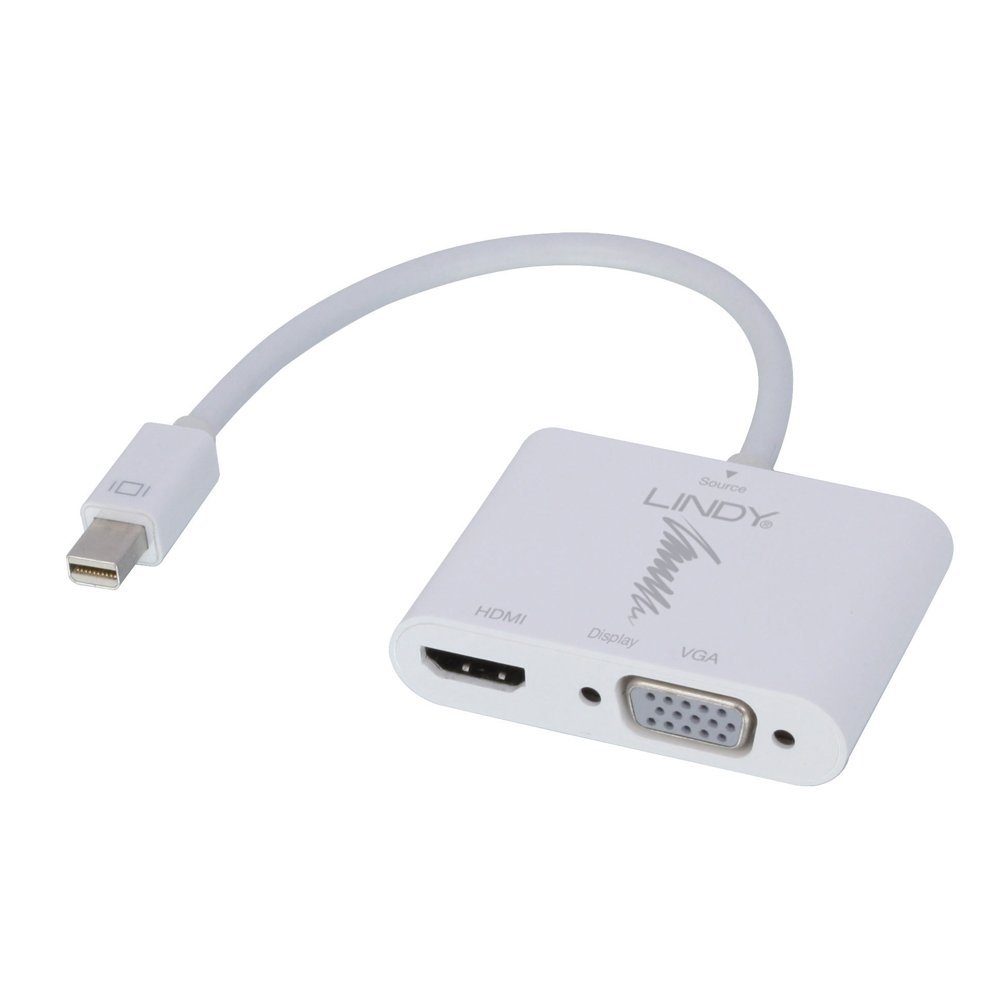 LINDY Mini-DisplayPort to 4K HDMI and VGA Converter