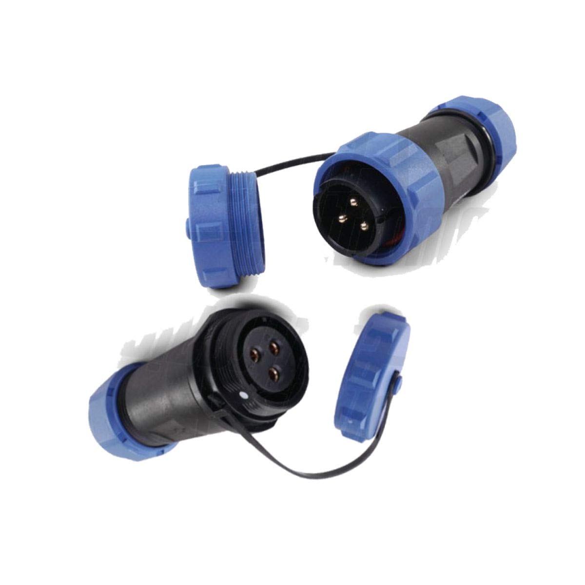 oniroview Pair Connector 3 Pole Junction IP68 Waterproof Pond 30A SP21 Male and Female Steering Wheel with Protective Cap