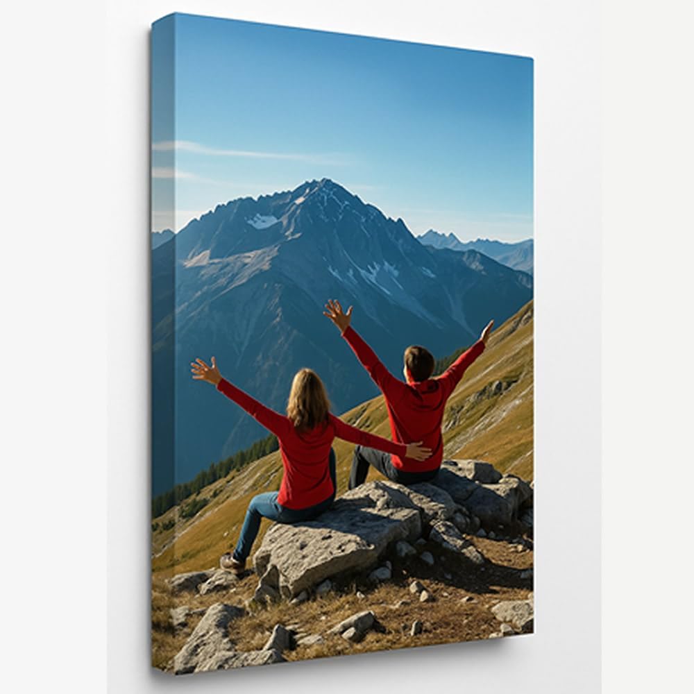 StickerdWall Personalised Canvas Photo Frame 31x21cm 12x8in A1 A4