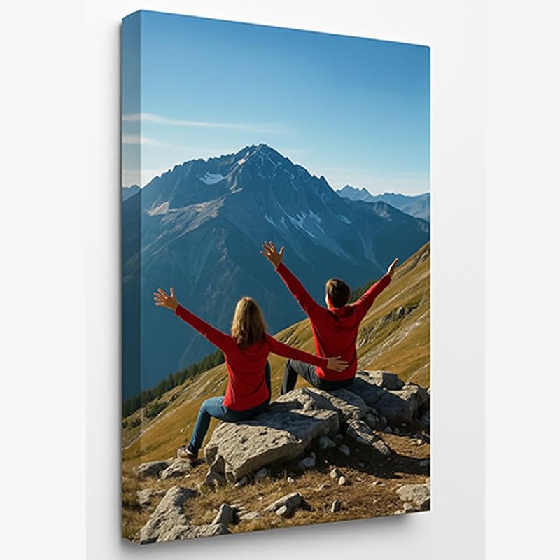 StickerdWall Personalised Canvas Photo Frame 31x21cm 12x8in A1 A4