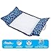 Aqua Monterey Hammock 2 Pack, 4-in1- Multi-Purpose Inflatable Pool Float, Portable, Premium Fabric, Fade, & Stain Resistant, Blue.