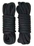 Rainier Supply Co Dock Lines - 2 Pack 15' or 25' Premium Double Braided Nylon Dock Line/Mooring Lines with 12
