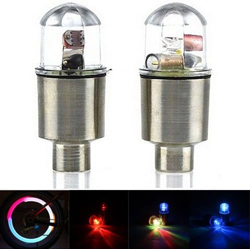 SUIE 1 Pair LED Cycling Bike Bicycle Neon Car Wheel Tire Valve Caps Wheel Lights