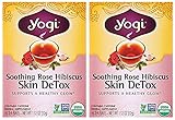 Yogi Tea - Natural Cleansing - Soothing Rose Hibiscus Skin DeTox Tea - 16 Tea Bags Each (Pack of 2)