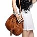OVERMAL Women Leather Messenger Hobo Bags Handbag Shoulder Bag Tote Purse (Brown)