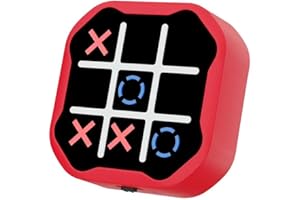 MASSRT Electronic 3-in-1 Handheld Game – Portable Handheld Puzzle Toy with Silent Mode, Fun Gift for Kids and Adults, Red