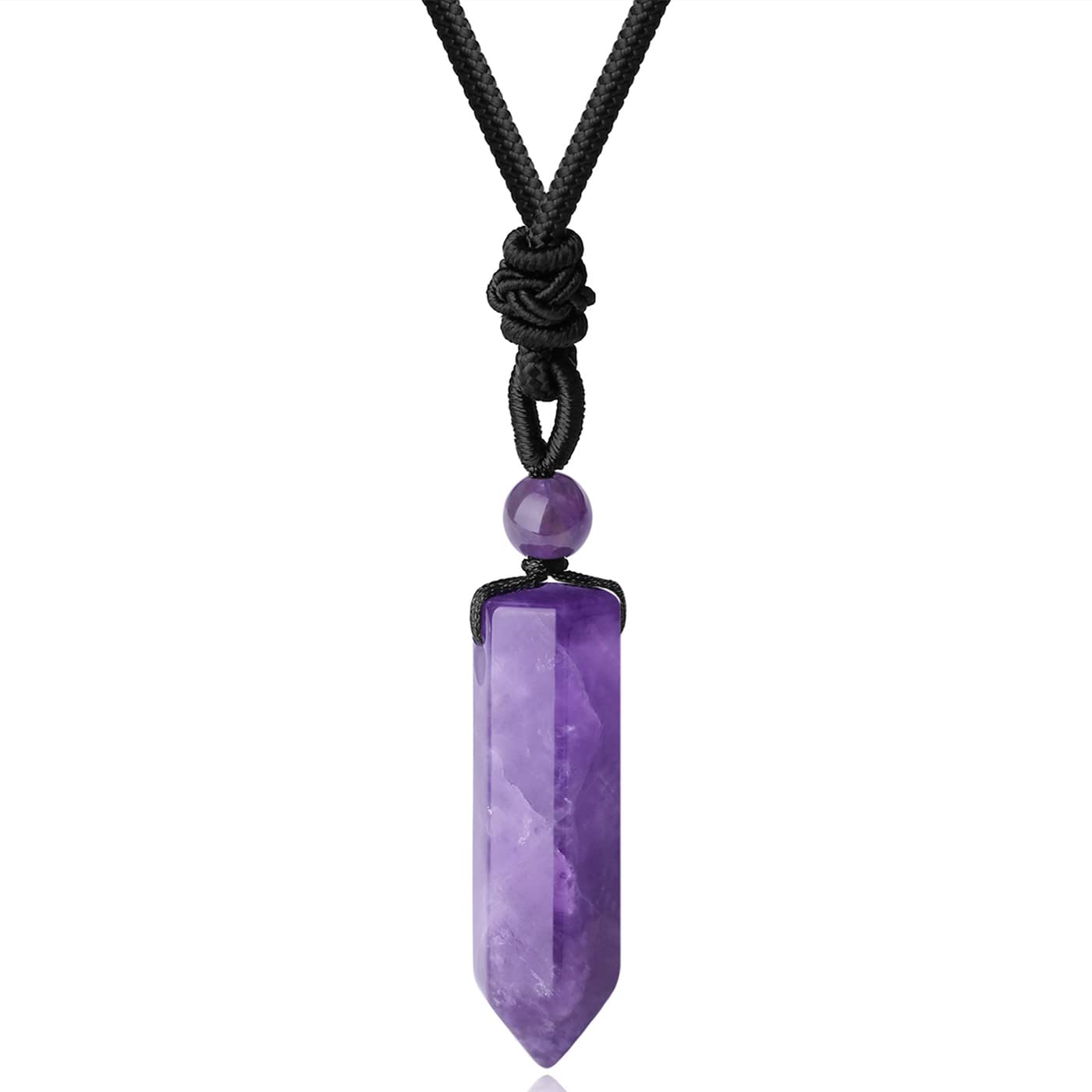 XIANNVXI Crystal Necklace for Women Men Amethyst Necklace Crystal Pendant Purple Necklaces for Women Jewellery