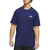adidas Men's Regular Fit Lightweight Active Tee - Moisture Wicking (Navy, Medium)
