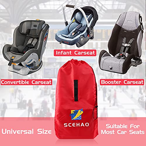 SCEHAO Car Seat Travel Bag for Airplane,Car Seat Bags for Air Travel,Suitable for Booster Seats