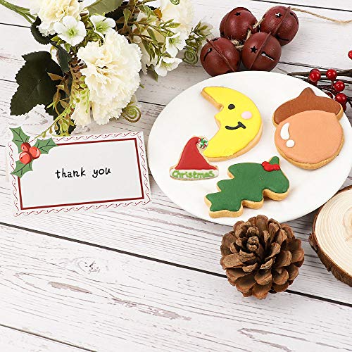 image for RUBFAC 100 Pack Christmas Table Place Cards/Christmas Name Cards, Smal