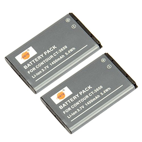 DSTE 2x CT-3650 Replacement Li-ion Battery for Vholdr ContourHD 720P 1080P HD1200 HD1300 HD1500 HD2035 HD2450 HD3200 HD3300 ContourGPS Contour2+ Camera