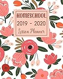 Homeschool Lesson Planner: Teacher happy planner Monthly and weekly calendar of academic year July 2019-June 2020 for personalized about schedule and organizer record book (Teacher Planner 2019-2020) by