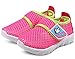 DADAWEN Boys Girls Water Shoes Breathable Non-Slip Lightweight Beach Pool Swim Water Sandals Sneakers Rose Red US Size 7 M Toddler