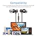 Earphones, Hhusali Magnet Attraction Spot In-Ear Earbuds Headphones Headset Stereo Bass with Mic(Black)
